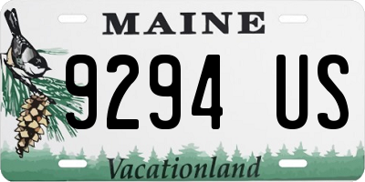ME license plate 9294US