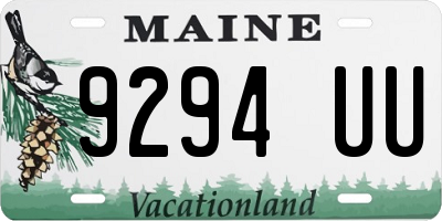 ME license plate 9294UU