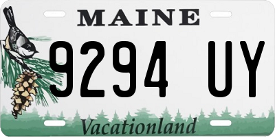 ME license plate 9294UY