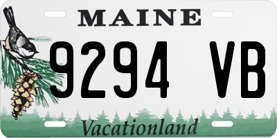 ME license plate 9294VB