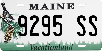 ME license plate 9295SS