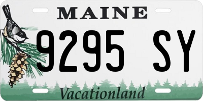 ME license plate 9295SY