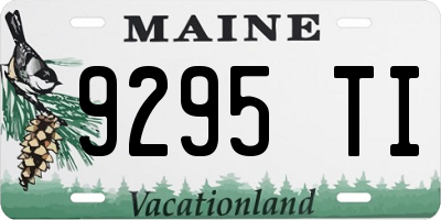 ME license plate 9295TI