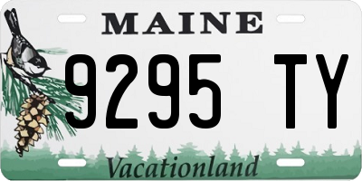 ME license plate 9295TY