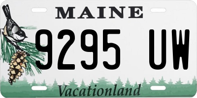 ME license plate 9295UW