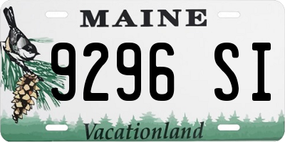 ME license plate 9296SI