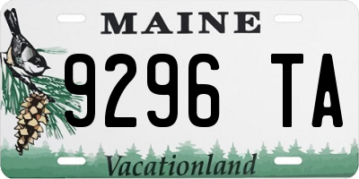 ME license plate 9296TA