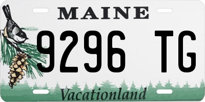 ME license plate 9296TG