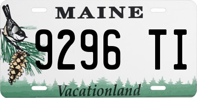 ME license plate 9296TI