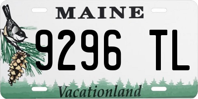 ME license plate 9296TL