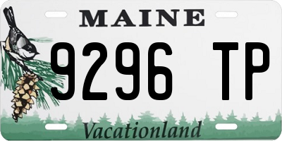 ME license plate 9296TP