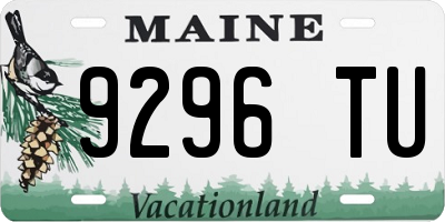 ME license plate 9296TU