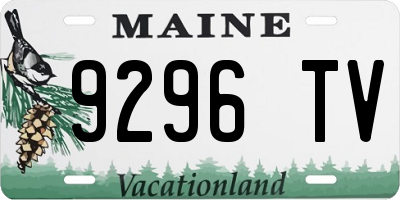 ME license plate 9296TV