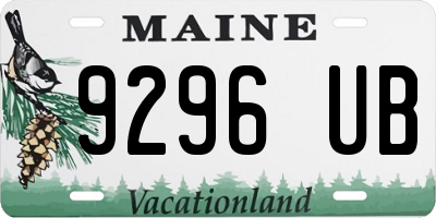 ME license plate 9296UB