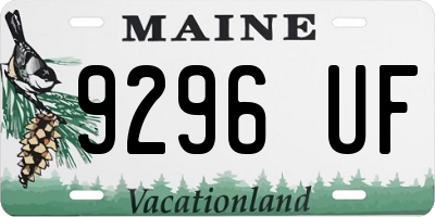 ME license plate 9296UF