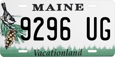 ME license plate 9296UG