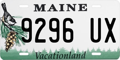 ME license plate 9296UX