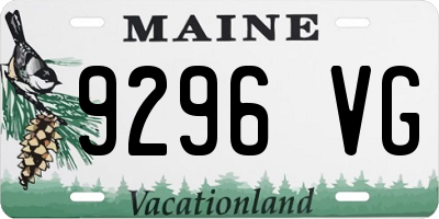 ME license plate 9296VG
