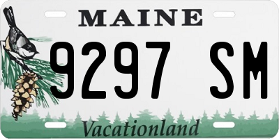 ME license plate 9297SM
