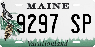 ME license plate 9297SP
