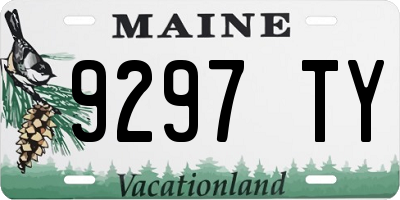ME license plate 9297TY