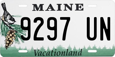 ME license plate 9297UN