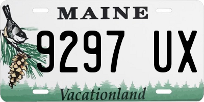 ME license plate 9297UX
