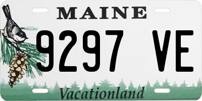 ME license plate 9297VE