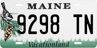 ME license plate 9298TN