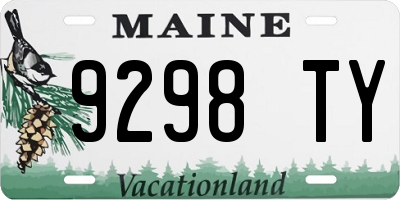 ME license plate 9298TY
