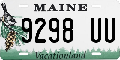 ME license plate 9298UU