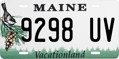 ME license plate 9298UV