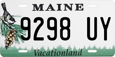 ME license plate 9298UY