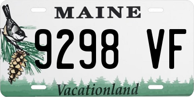 ME license plate 9298VF