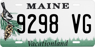ME license plate 9298VG