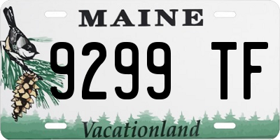 ME license plate 9299TF