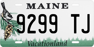 ME license plate 9299TJ