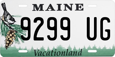 ME license plate 9299UG