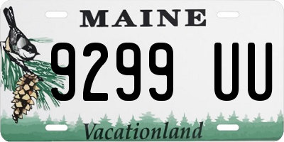 ME license plate 9299UU