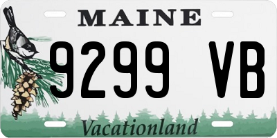 ME license plate 9299VB