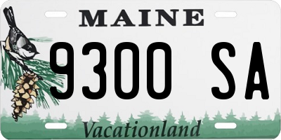 ME license plate 9300SA