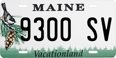 ME license plate 9300SV
