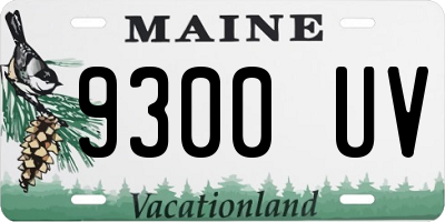 ME license plate 9300UV