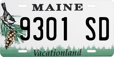 ME license plate 9301SD