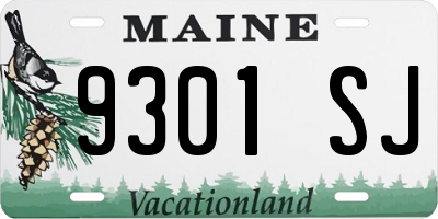 ME license plate 9301SJ
