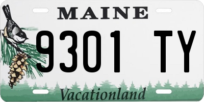 ME license plate 9301TY