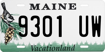 ME license plate 9301UW