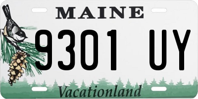 ME license plate 9301UY