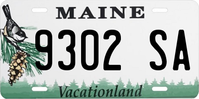 ME license plate 9302SA