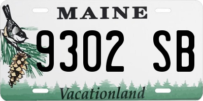 ME license plate 9302SB